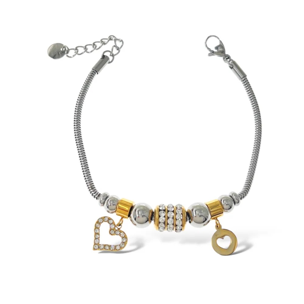 Charmes Cuore Vuoto-Bracciale in Acciaio - BAC-103-AA3636Bb