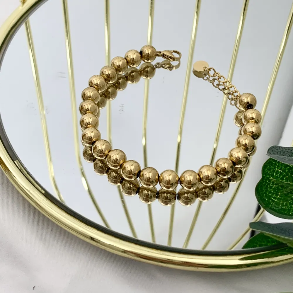 Ball Pallina Vuota-Bracciale in Acciaio - BAC-103-AA3992B 8mm