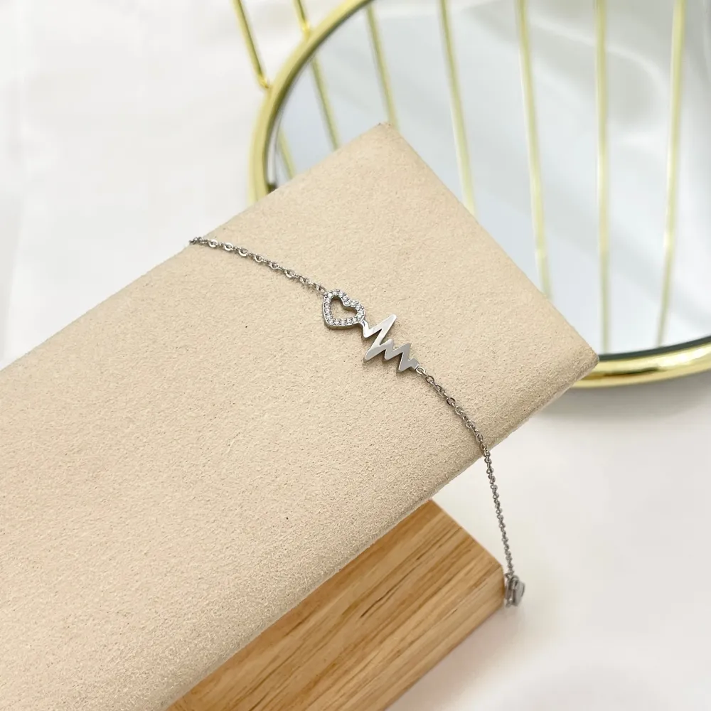 Battito Cuore-Bracciale in Acciaio con Chiusura - BAC-103-AA4169B