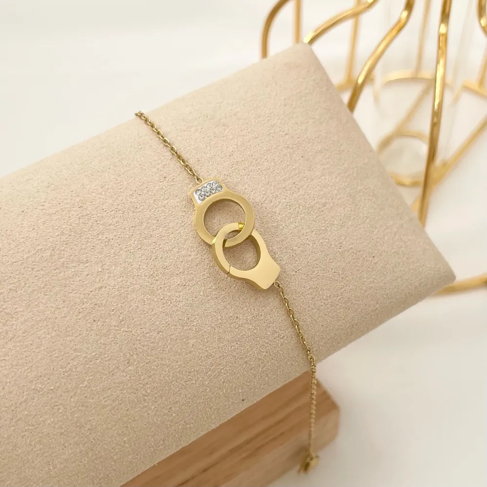 Doppio Manette-Bracciale in Acciaio - BAC-103-AA881B