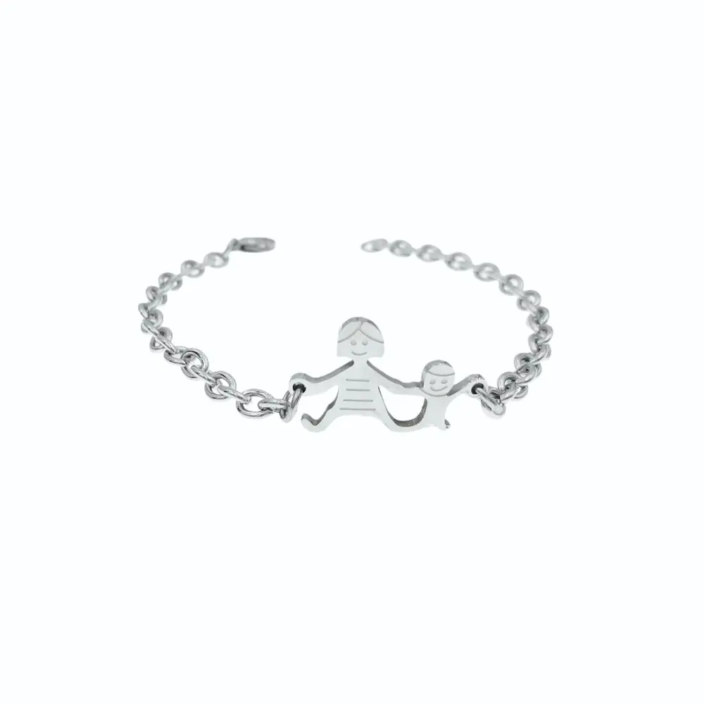BAC1110-Bracciale Happy Family - Bracciale in Acciaio - BAC1110-Bracciale Happy Family - Bracciale in Acciaio