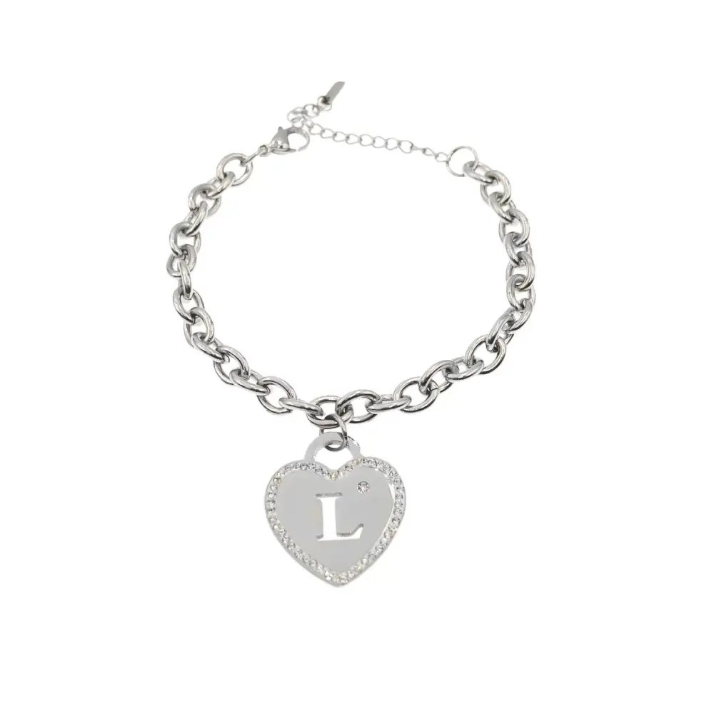 BAC1109-Iniziale Cuore - Bracciale in Acciaio - BAC413-1220