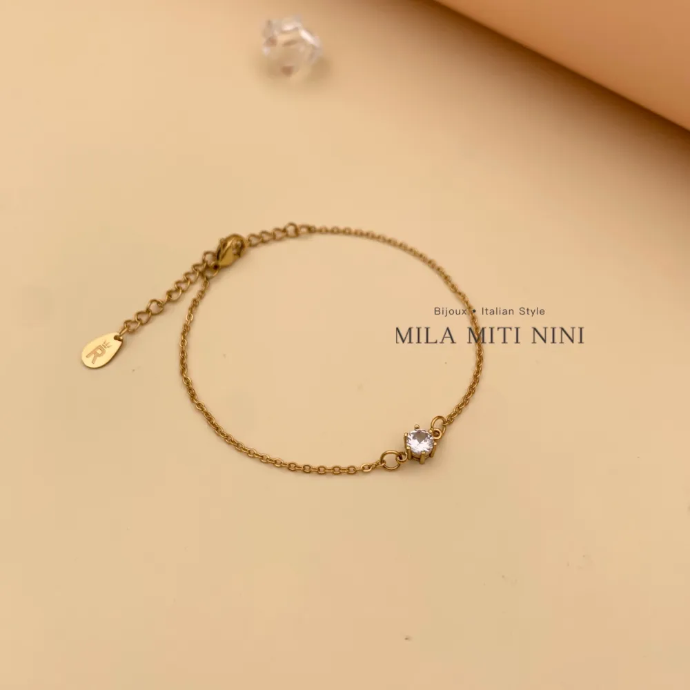 Punto Luce 5mm a 6Griffe-Bracciale in Acciaio con Chiusura - BAC-413-1804