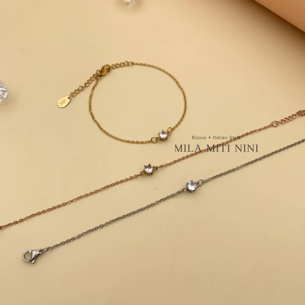 Punto Luce 5mm a 6Griffe-Bracciale in Acciaio con Chiusura - BAC-413-1804