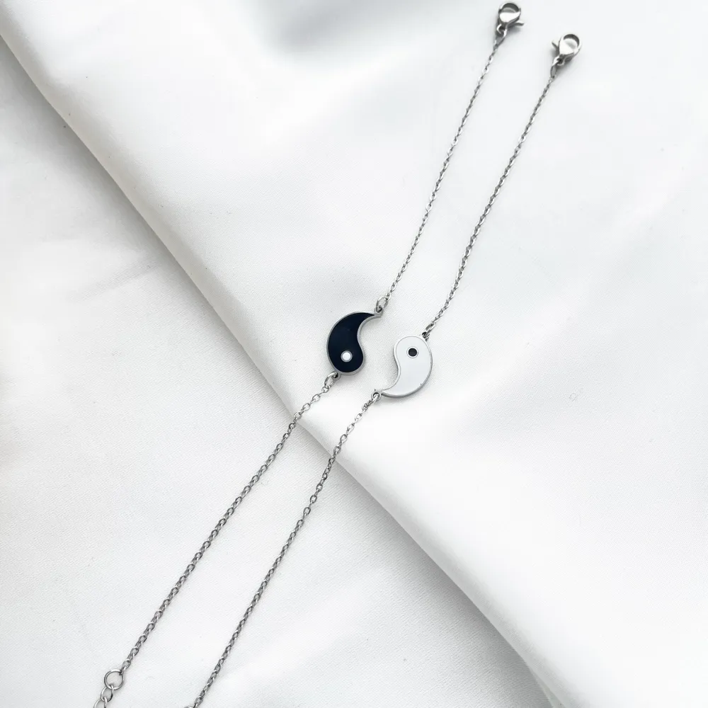 Ying Yang per Coppia-Due Bracciali in Acciaio - BAC-413-2042