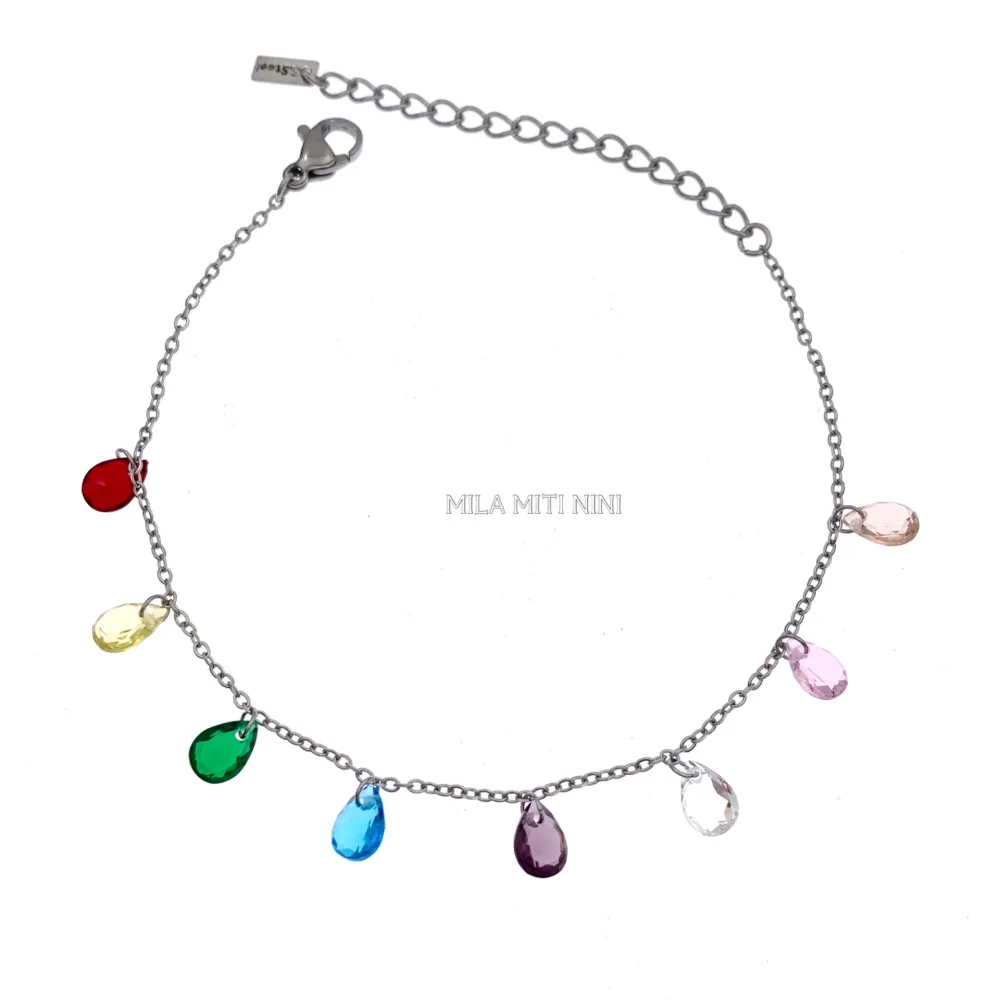BAC413-2405-P.luci a Goccia-Bracciale in Acciaio - BAC413-2405