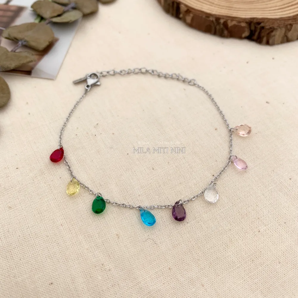 BAC413-2405-P.luci a Goccia-Bracciale in Acciaio - BAC413-2405