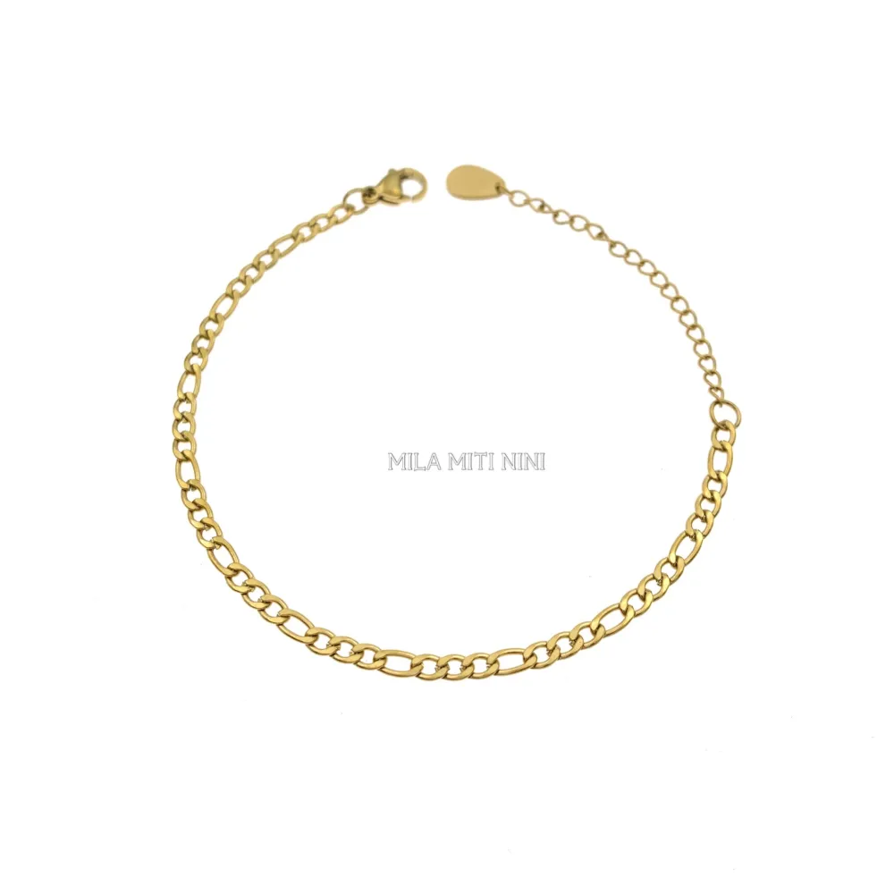 BAC413-2414-Catena 3mm-Bracciale in Acciaio - BAC413-2414