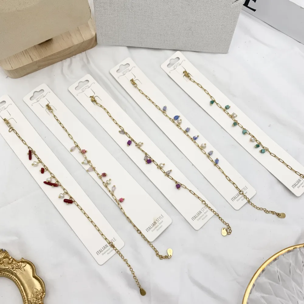 Perline Colorate-Bracciale in Acciaio - BAC-735-24