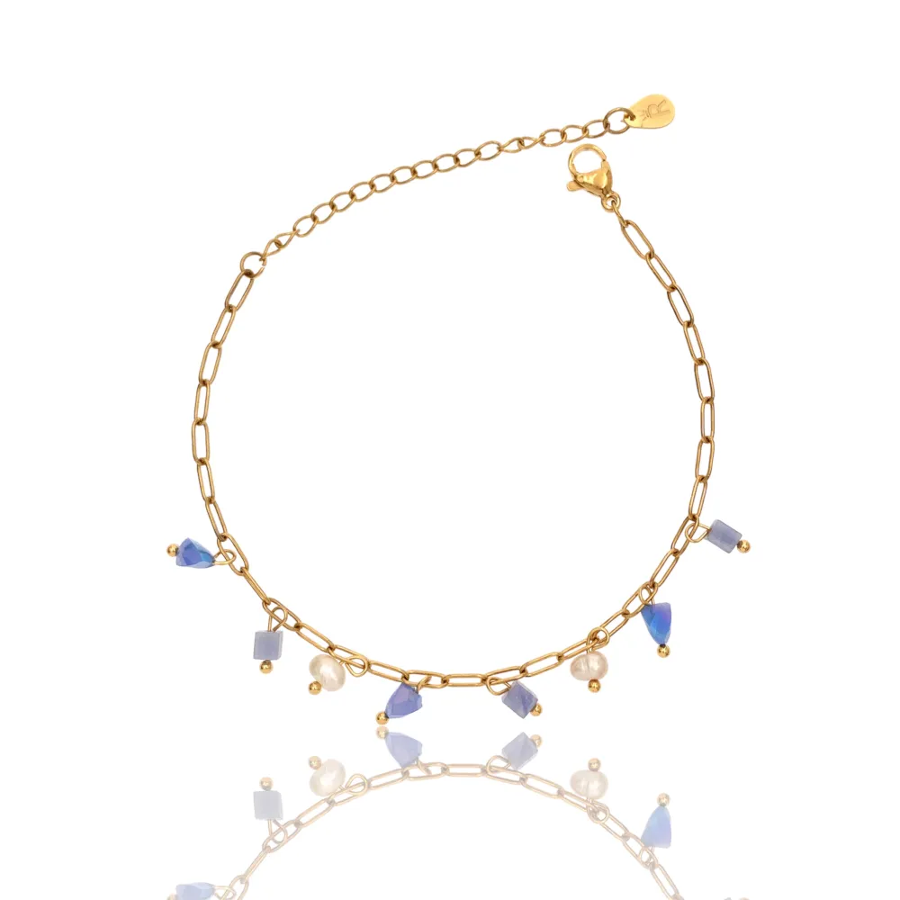 Perline Colorate-Bracciale in Acciaio - BAC-735-24