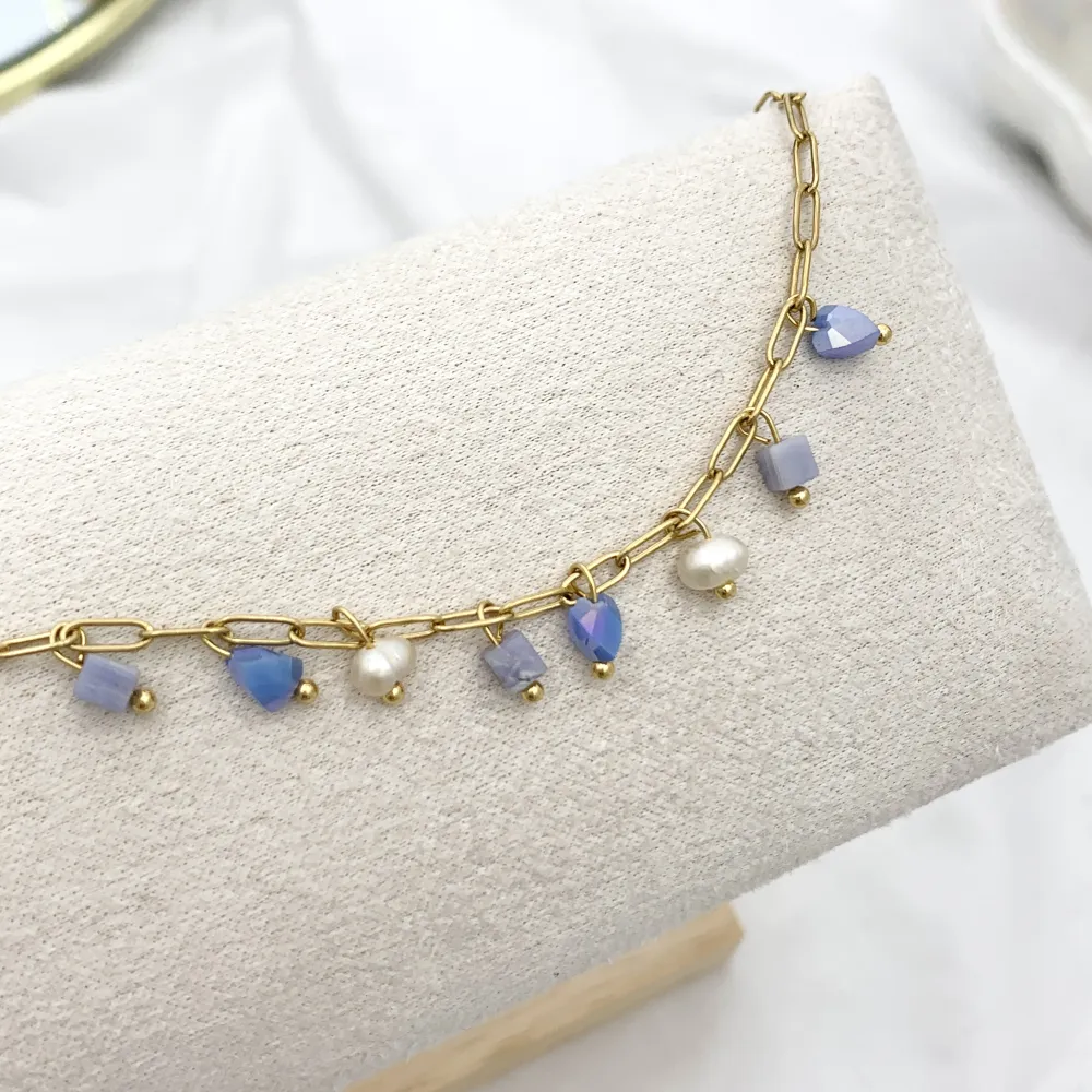 Perline Colorate-Bracciale in Acciaio - BAC-735-24