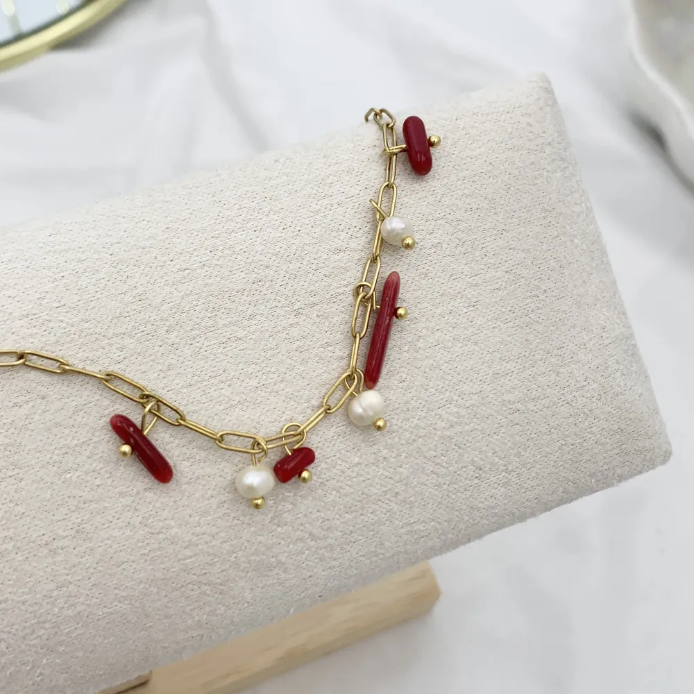 Perline Colorate-Bracciale in Acciaio - BAC-735-24