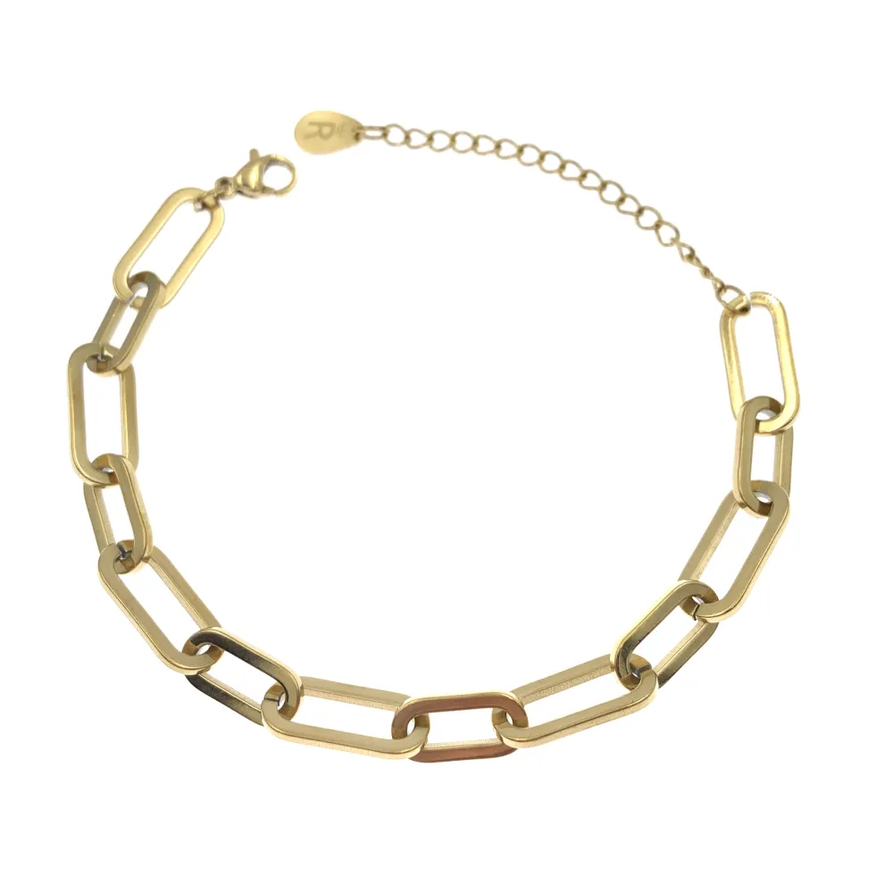 BAC7468-Catena Piccola 7x14mm  -Bracciale in Acciaio - BAC7468-Catena Piccola 7x14mm  -Bracciale in Acciaio