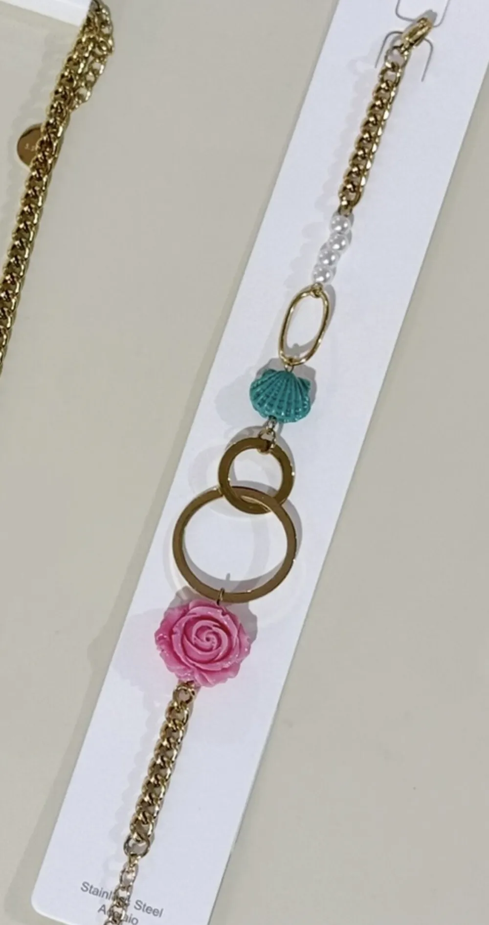 Fiore Conchiglia-Bracciale in Acciaio - BAC-765-08