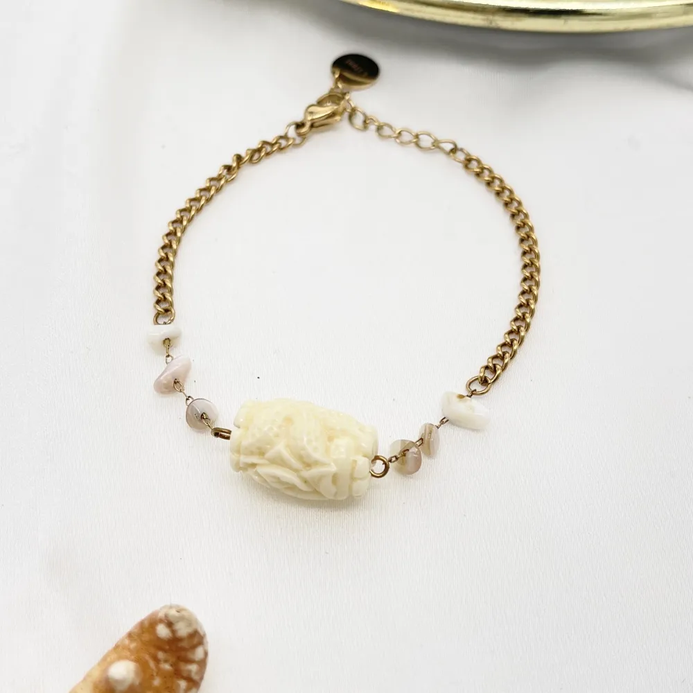 Ovale Fiore -Bracciale in Acciaio - BAC-765-15