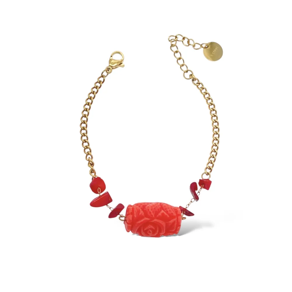 Ovale Fiore -Bracciale in Acciaio - BAC-765-15