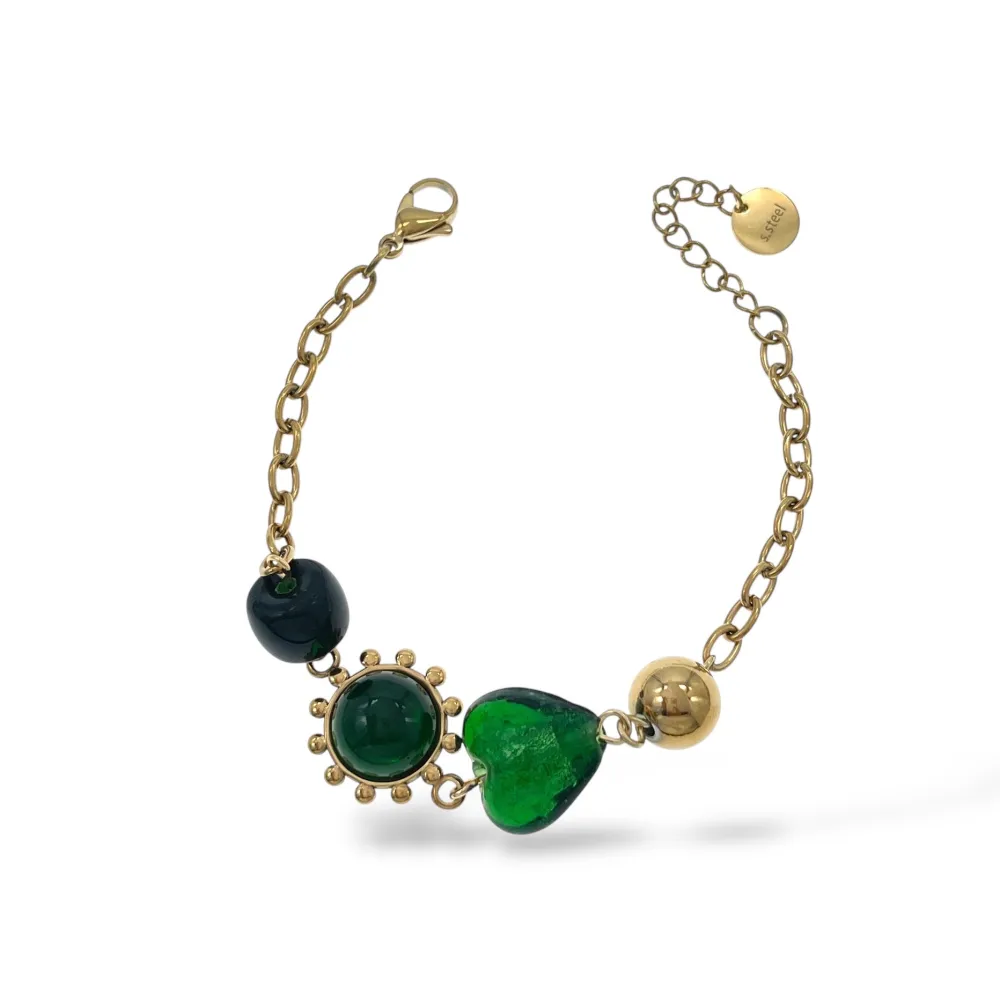 Cuore-Bracciale in Acciaio con Chiusura - BAC-765-85