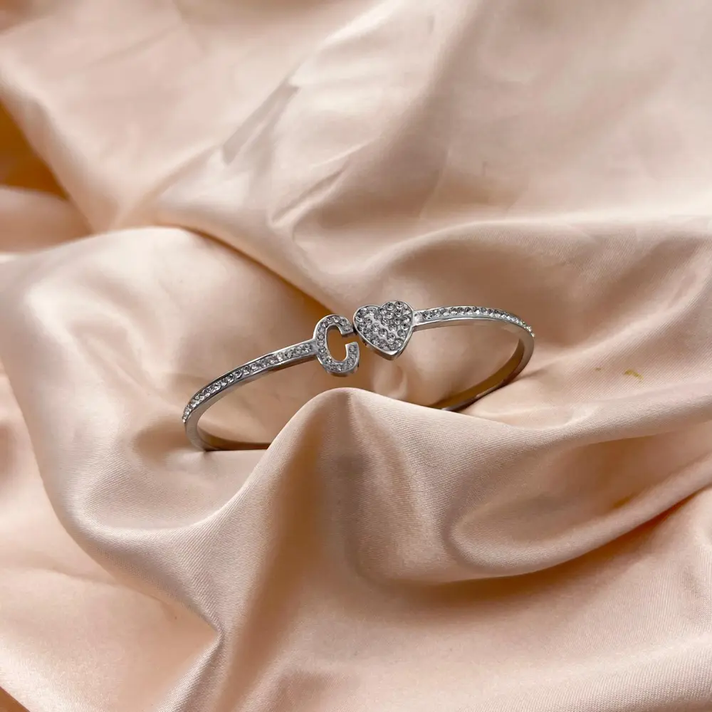 Iniziale-Bracciale Rigido in Acciaio - BAR413-1083