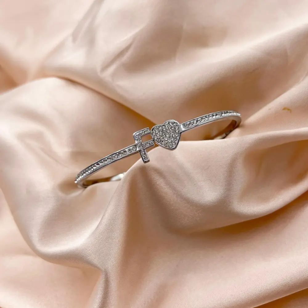 Iniziale-Bracciale Rigido in Acciaio - BAR413-1083