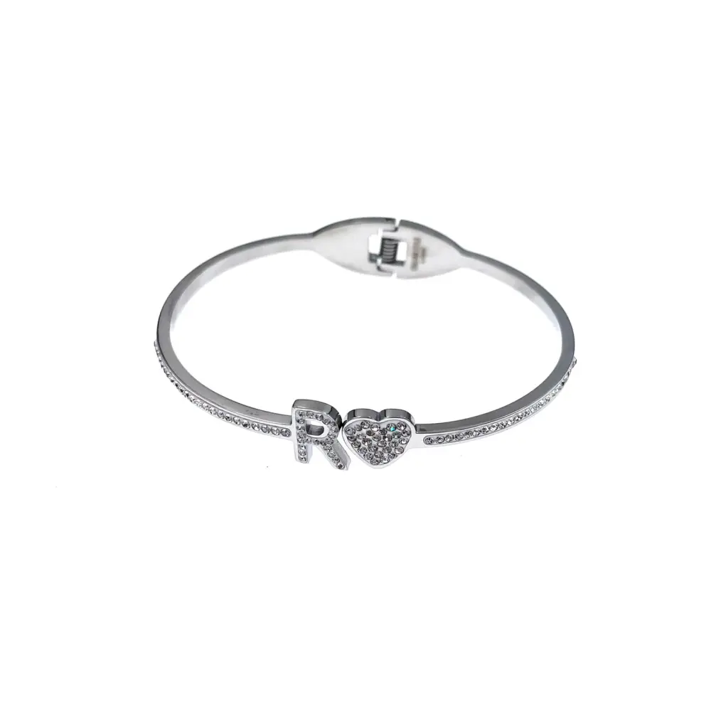 Iniziale-Bracciale Rigido in Acciaio - BAR413-1083