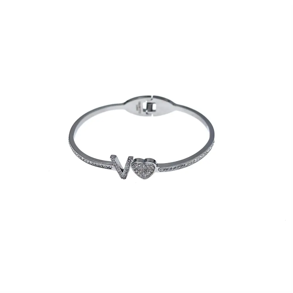 Iniziale-Bracciale Rigido in Acciaio - BAR413-1083