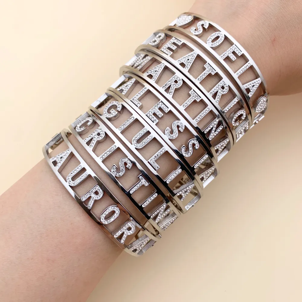 NOME-Bracciale Rigido in Acciaio - BAR413-67