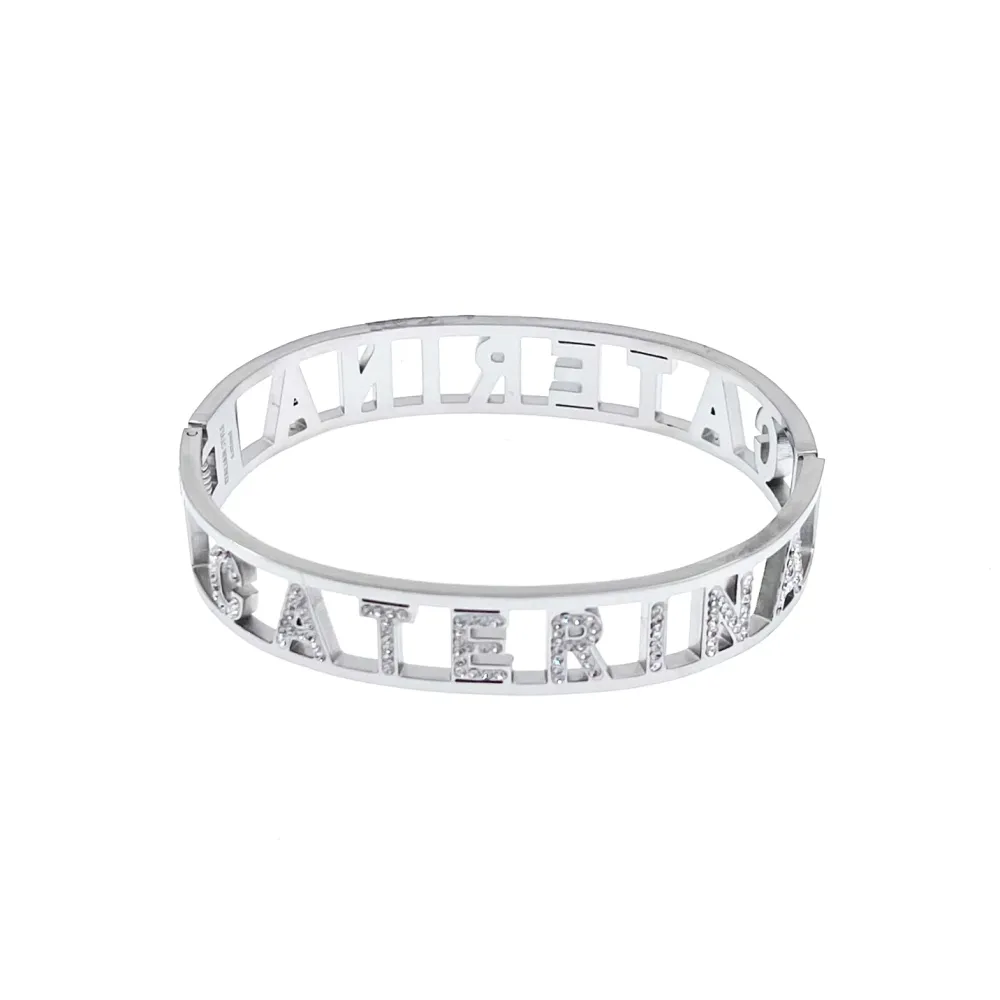 NOME-Bracciale Rigido in Acciaio - BAR413-67