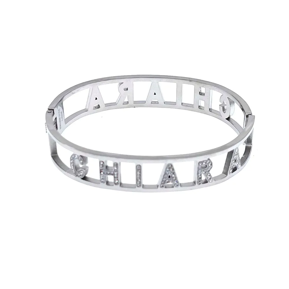 NOME-Bracciale Rigido in Acciaio - BAR413-67