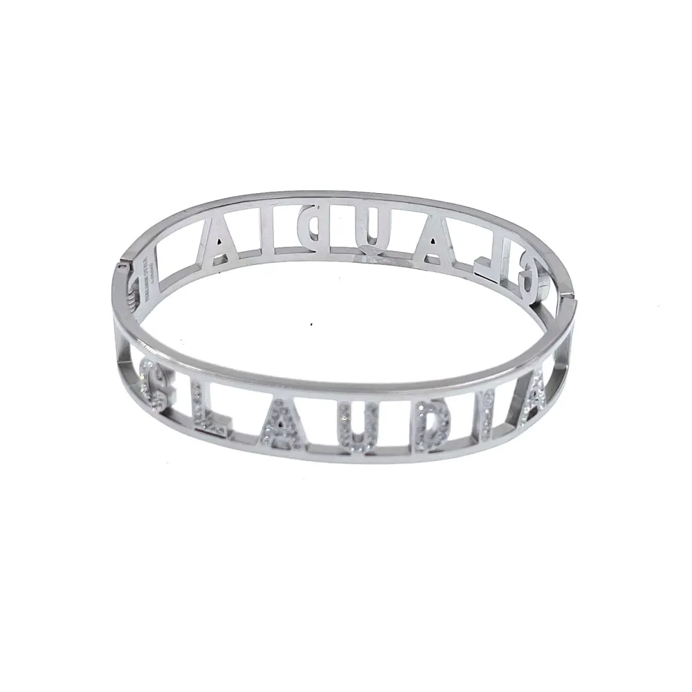 NOME-Bracciale Rigido in Acciaio - BAR413-67