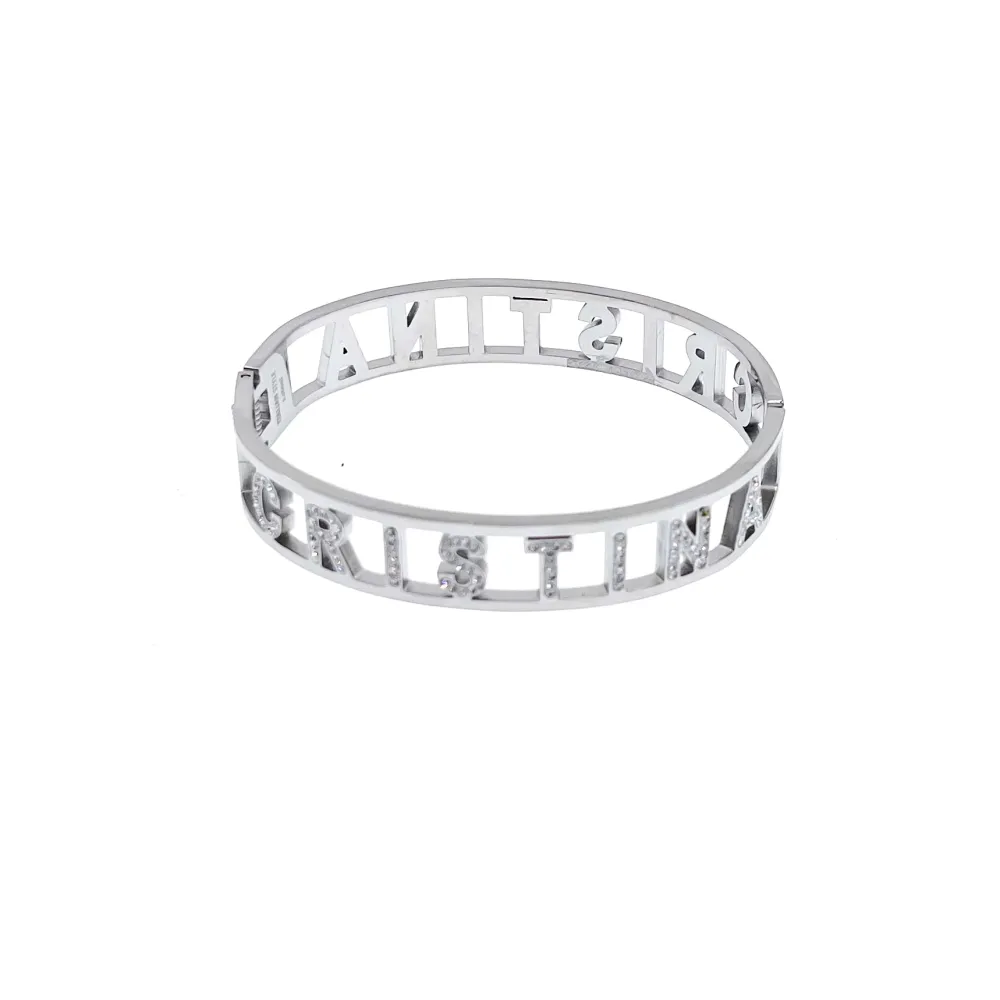 NOME-Bracciale Rigido in Acciaio - BAR413-67