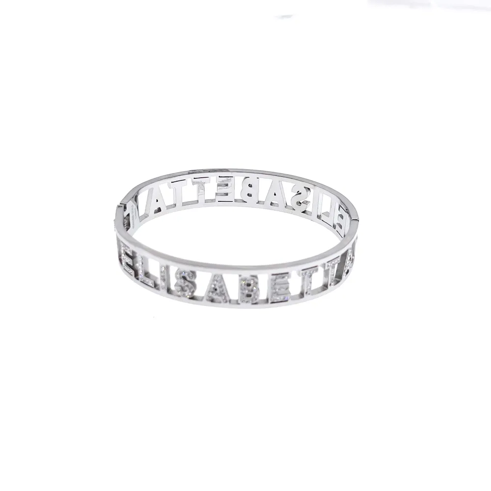 NOME-Bracciale Rigido in Acciaio - BAR413-67