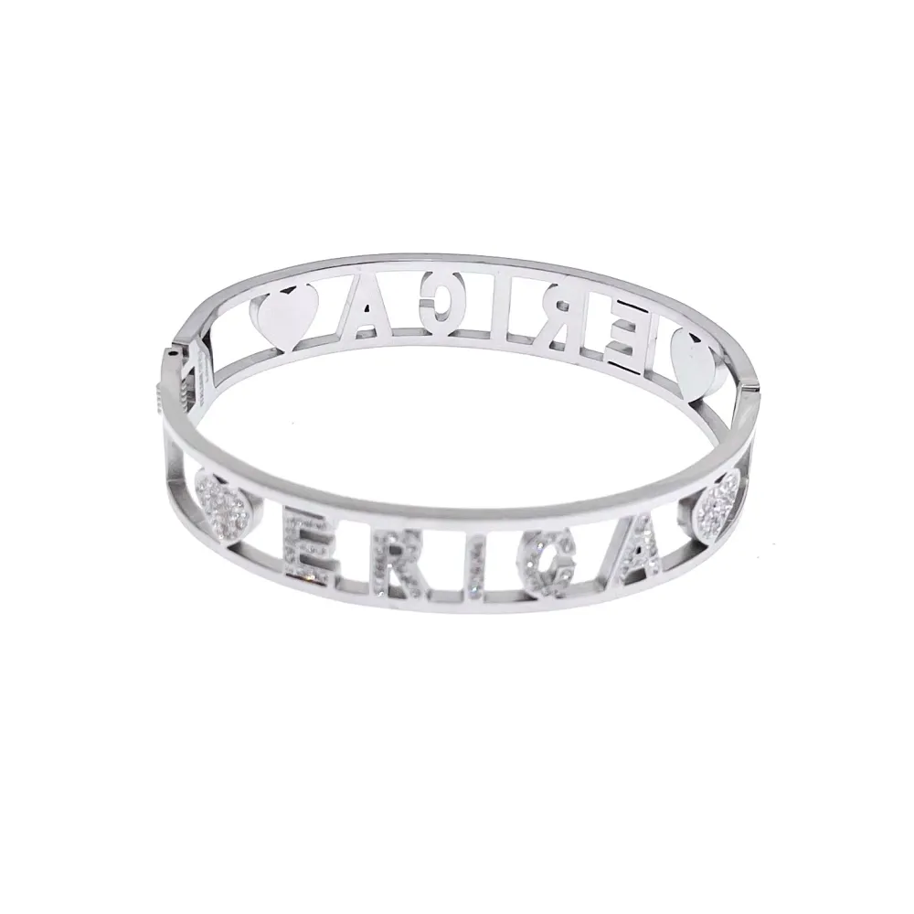 NOME-Bracciale Rigido in Acciaio - BAR413-67