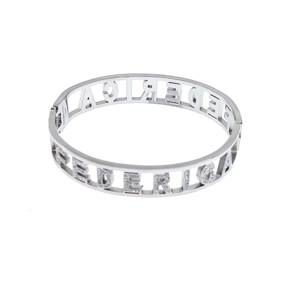 NOME-Bracciale Rigido in Acciaio - BAR413-67