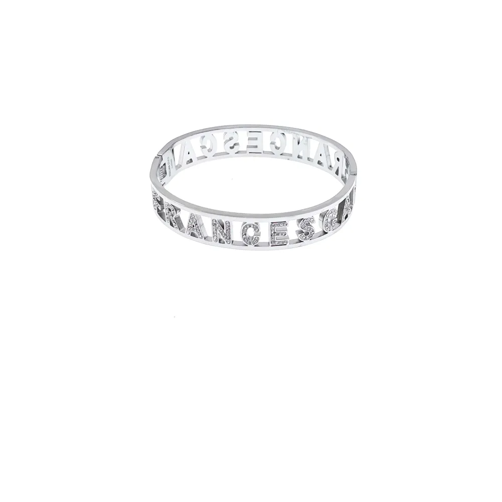 NOME-Bracciale Rigido in Acciaio - BAR413-67