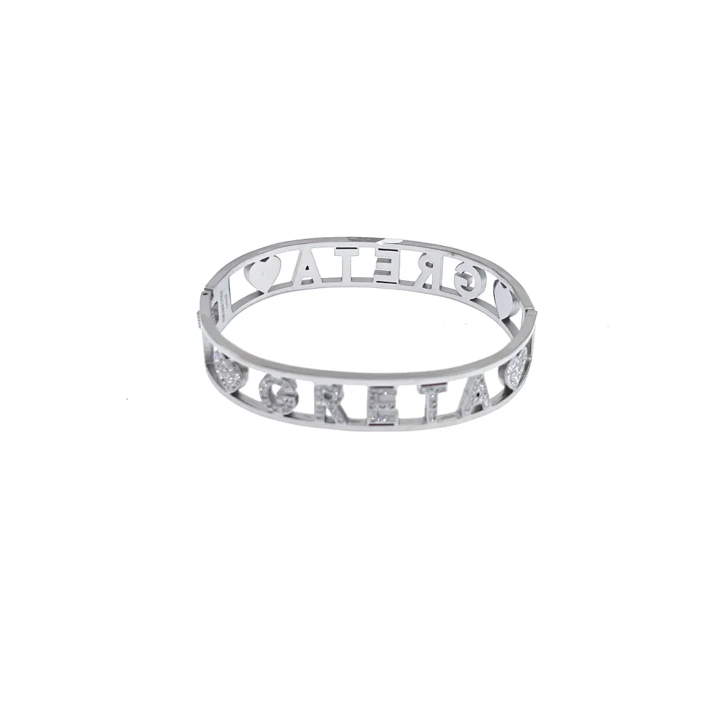 NOME-Bracciale Rigido in Acciaio - BAR413-67