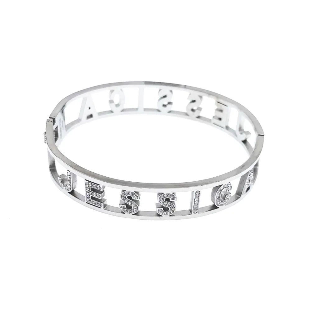 NOME-Bracciale Rigido in Acciaio - BAR413-67