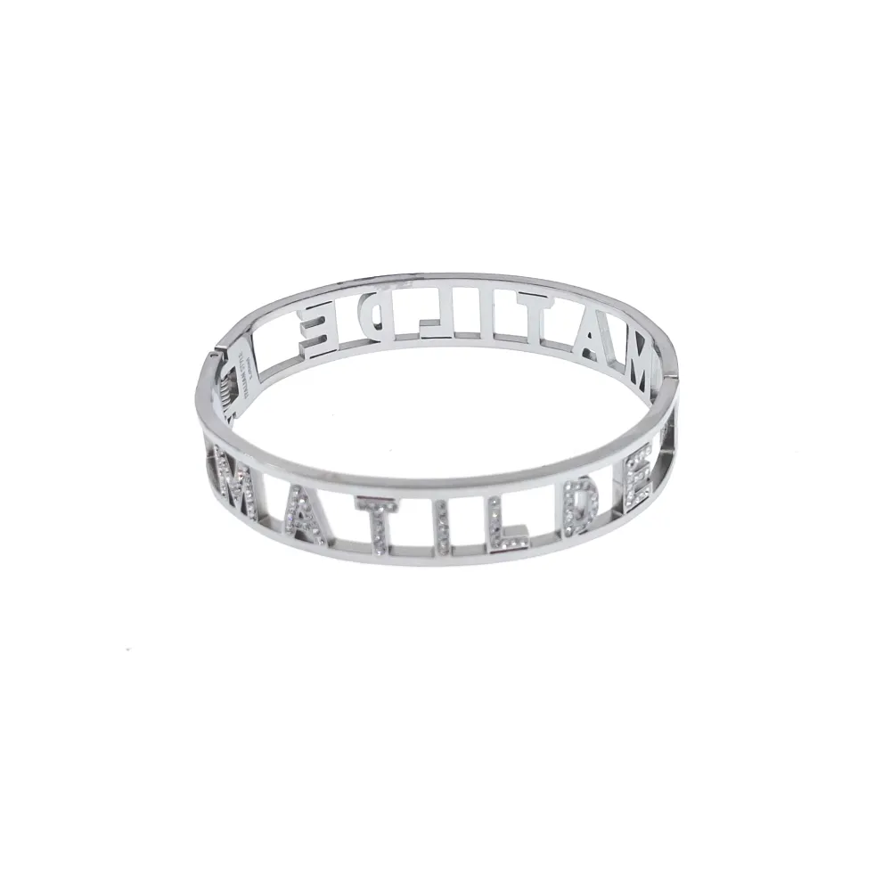 NOME-Bracciale Rigido in Acciaio - BAR413-67