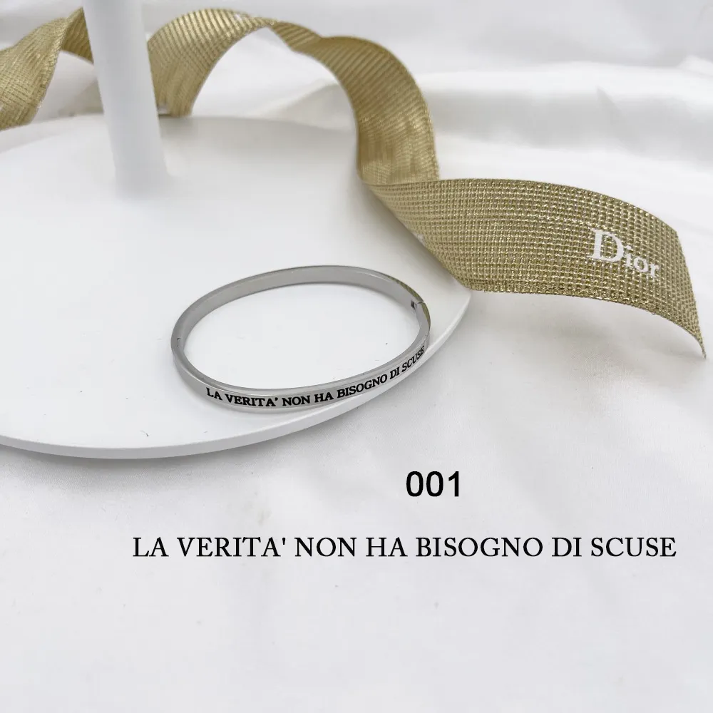 Bracciale rigido con le frasi da 1 a 27-Bracciale in Acciaoo - BAR-413-B60-1