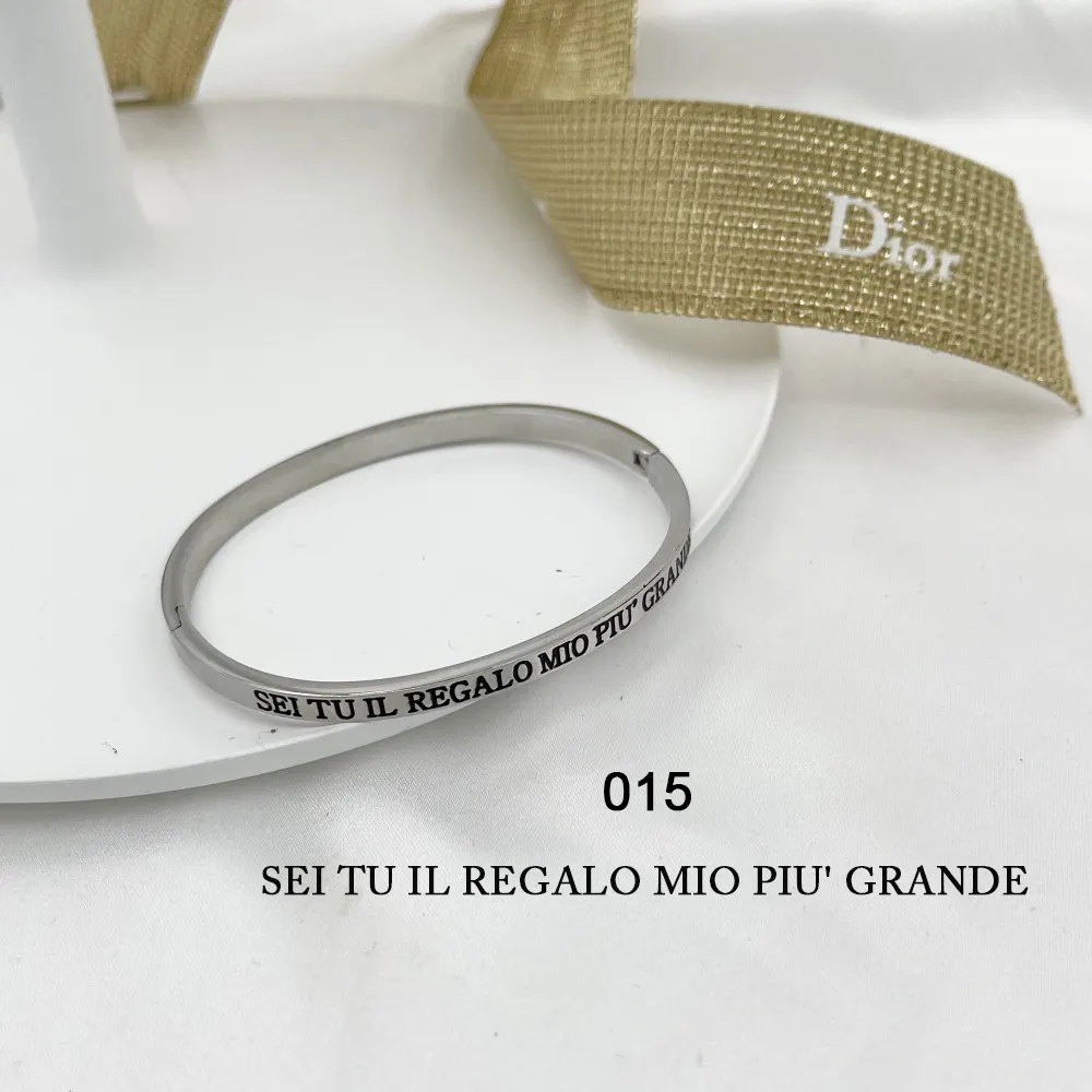 Bracciale rigido con le frasi da 1 a 27-Bracciale in Acciaoo - BAR-413-B60-1