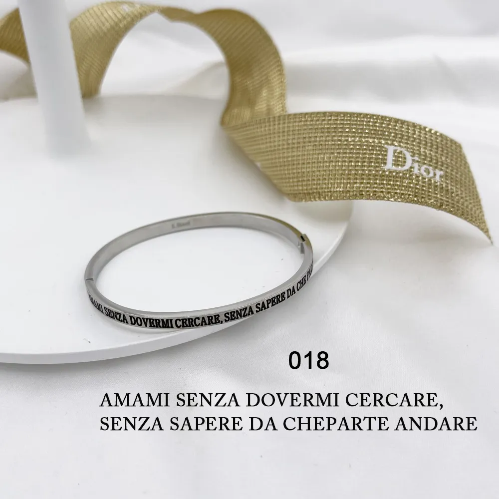 Bracciale rigido con le frasi da 1 a 27-Bracciale in Acciaoo - BAR-413-B60-1
