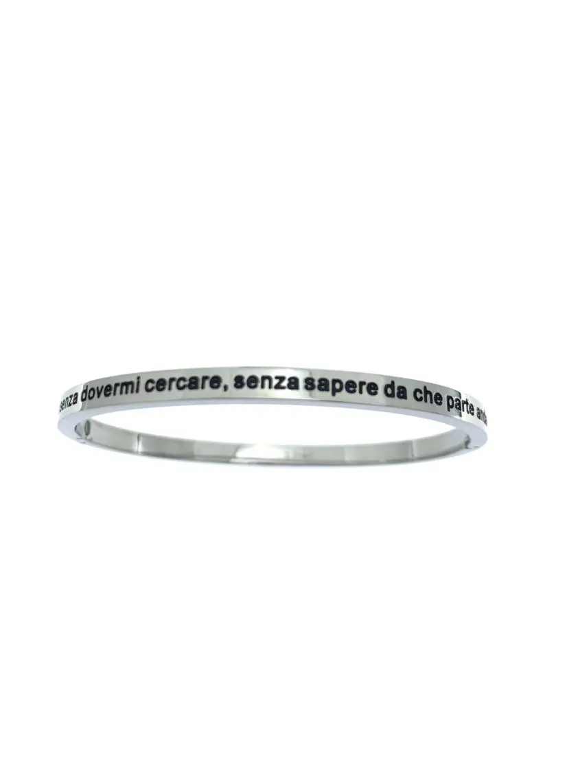 Bracciale rigido con le frasi da 1 a 27-Bracciale in Acciaoo - BAR-413-B60-1