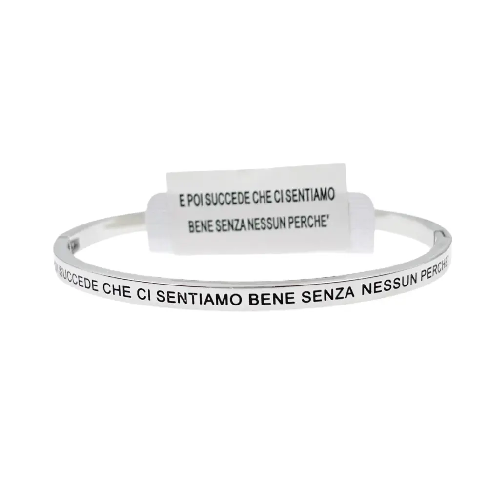 Bracciale rigido con le frasi da 1 a 27-Bracciale in Acciaoo - BAR-413-B60-1