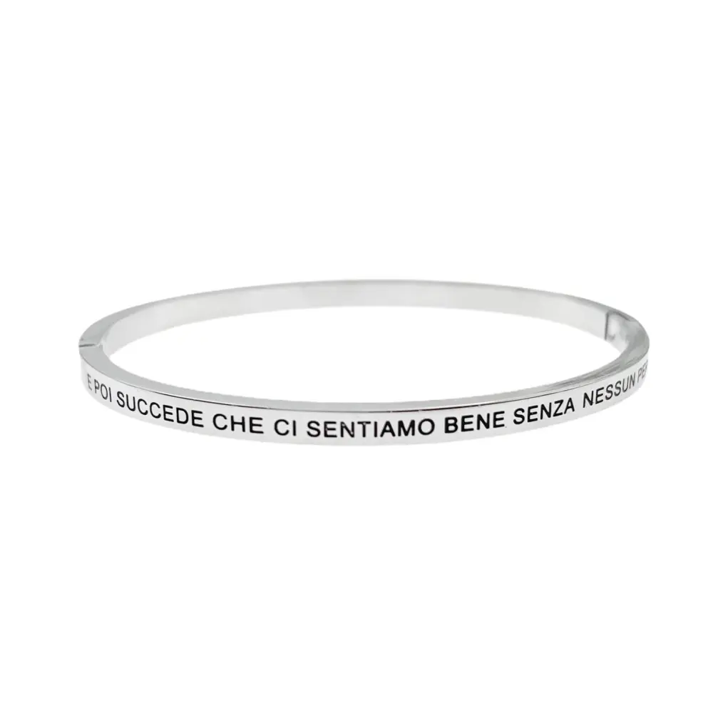 Bracciale rigido con le frasi da 1 a 27-Bracciale in Acciaoo - BAR-413-B60-1