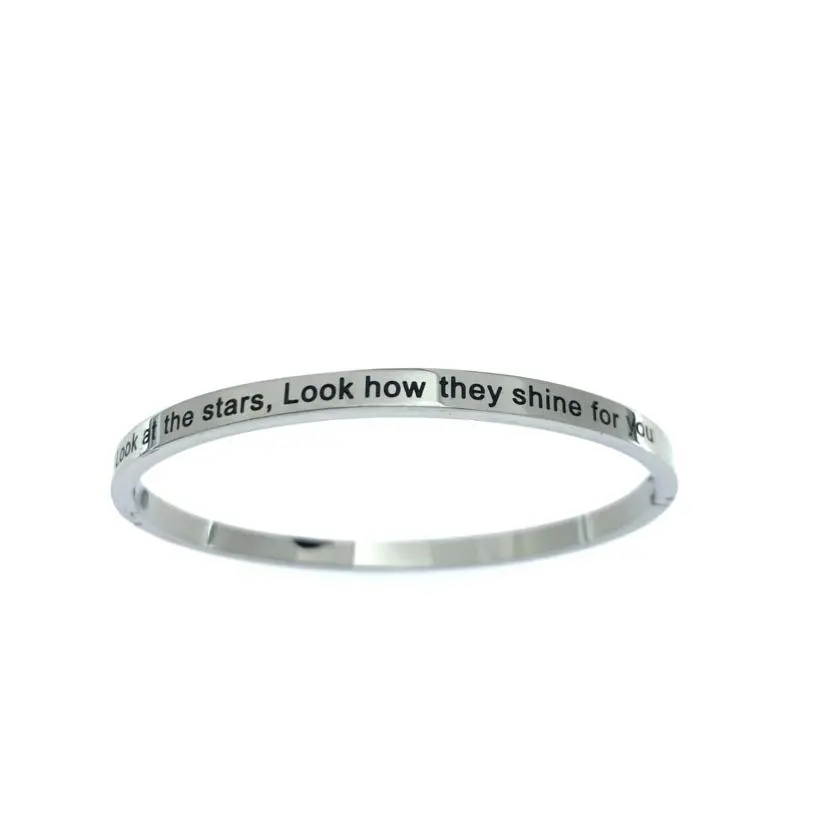 Bracciale rigido con le frasi da 1 a 27-Bracciale in Acciaoo - BAR-413-B60-1