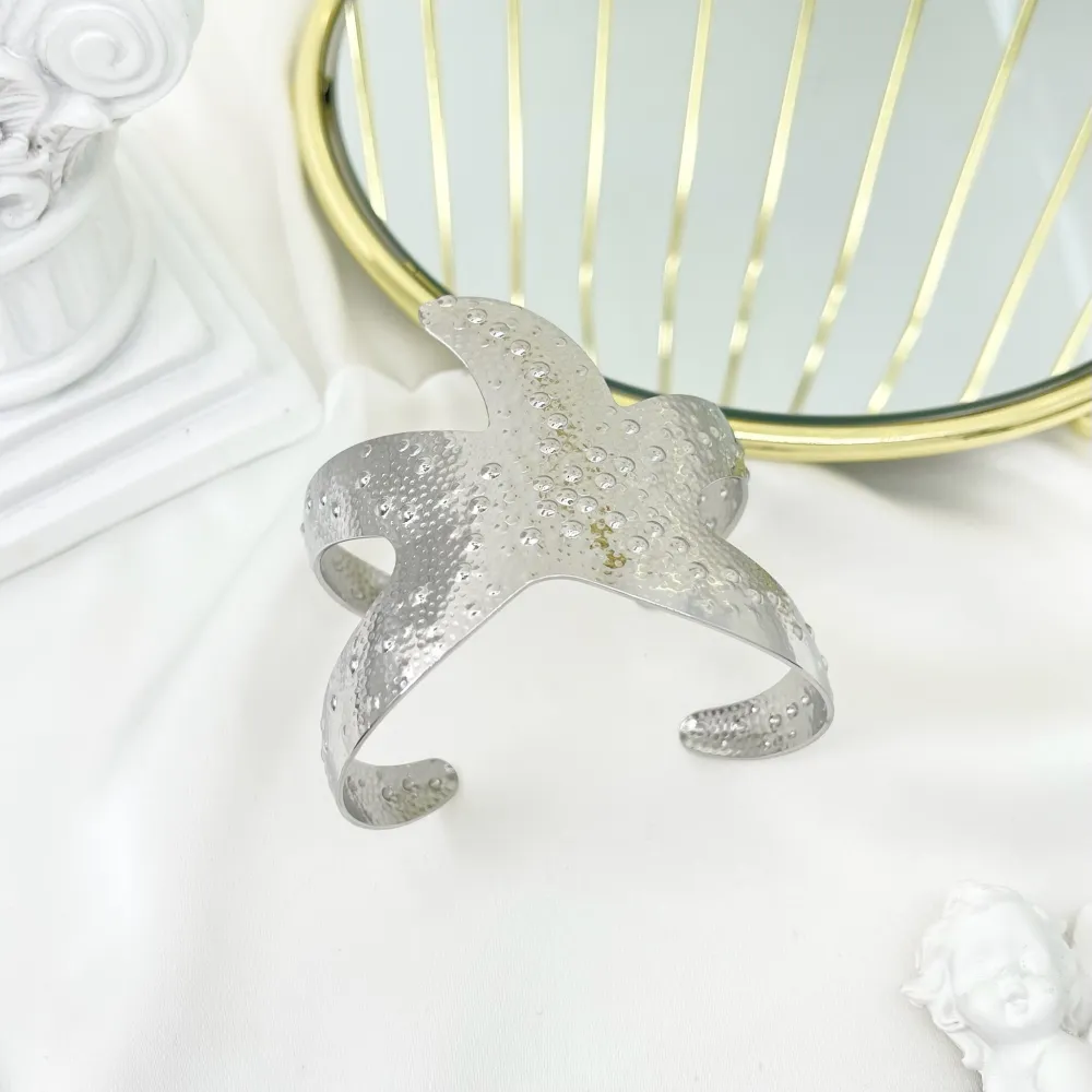 Stella Marina Smaltata-Bracciale Rigido in Acciaio - BAR-732-191