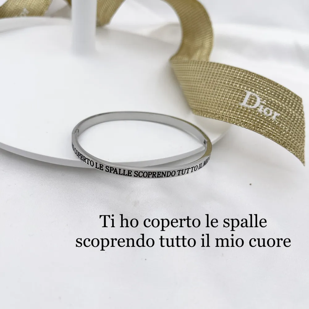 Bracciale a Catena in Acciaio - BAR7751-Scritte da N.1 a 25- Bracciale Rigido in Acciaio