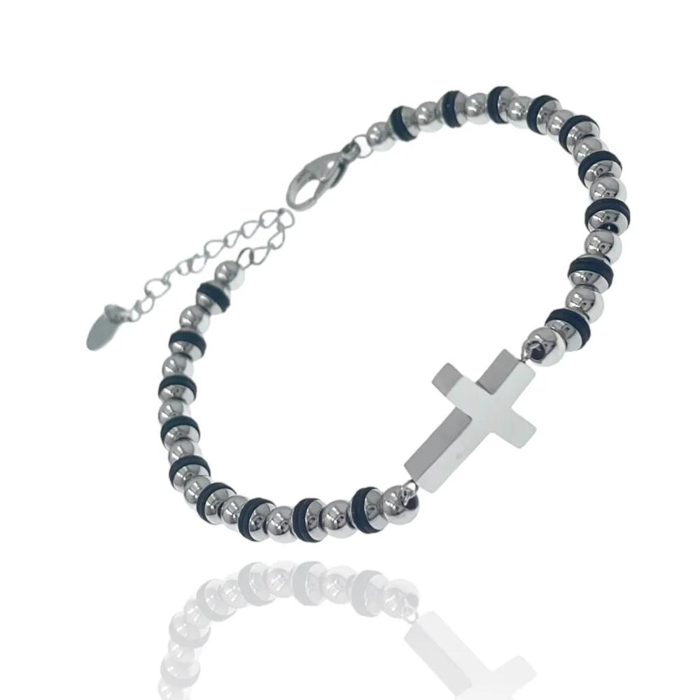 Croce-Bracciale da Uomo in Acciaio - BAU-208-287