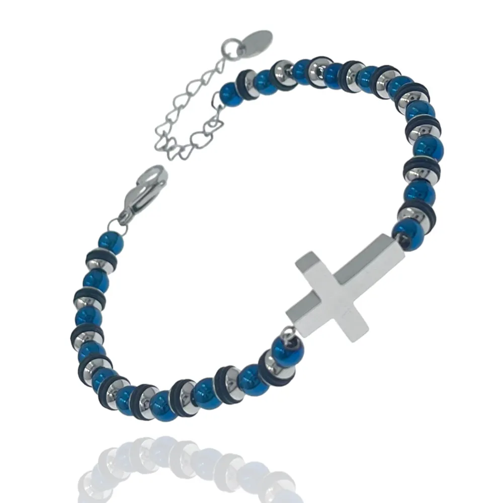 Croce-Bracciale da Uomo in Acciaio - BAU-208-287