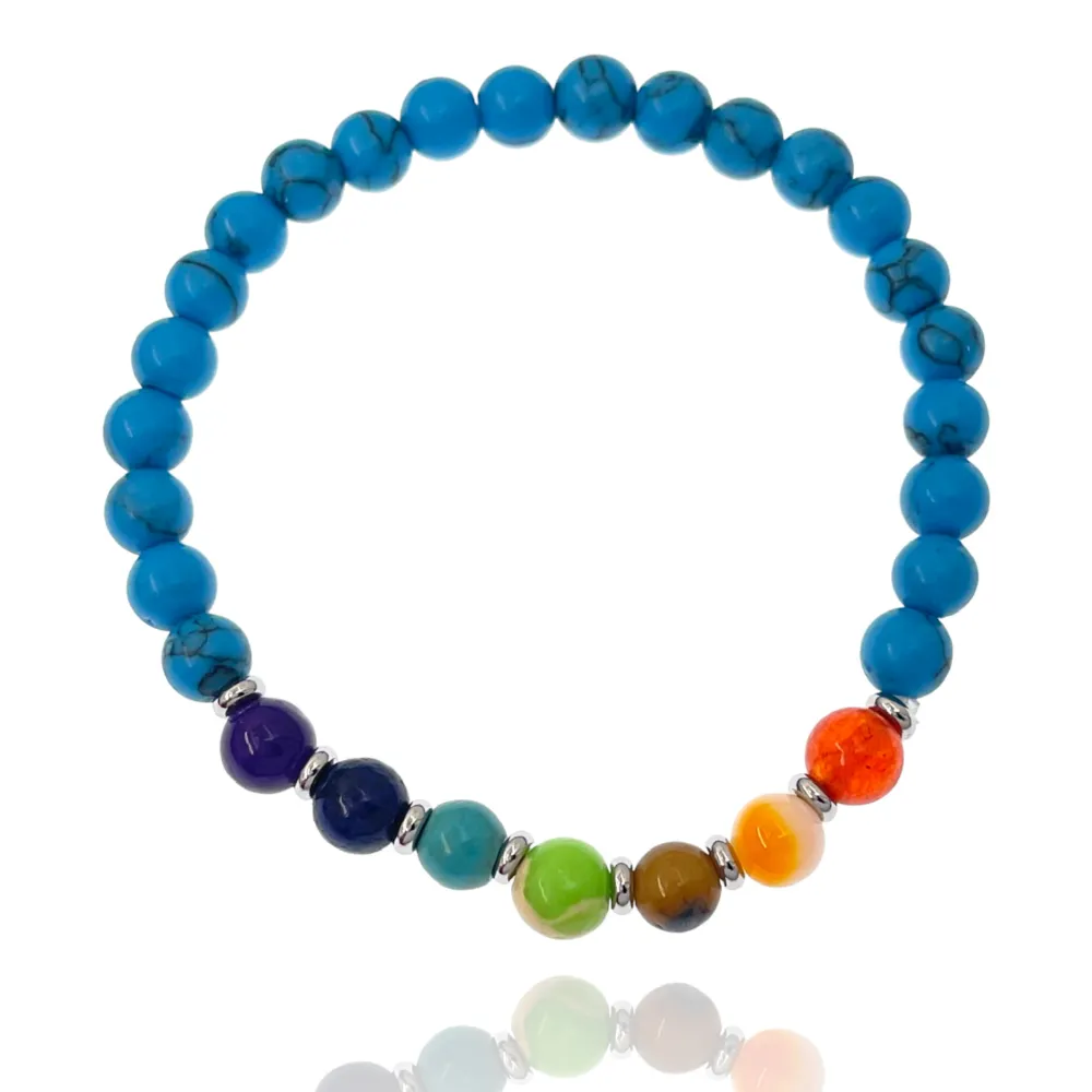 Pallina Semplice 6mm-Bracciale Elastico in Acciaio da Uomo - BAU-480-R30 6mm