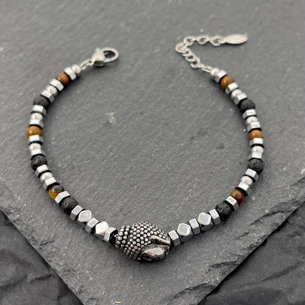 Buddha-Bracciale in Acciaio con Chiusura - BAU-600-274 4mm